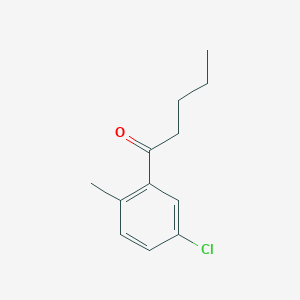 molecular formula C12H15ClO B7973258 1-(5-Chloro-2-methylphenyl)pentan-1-one 