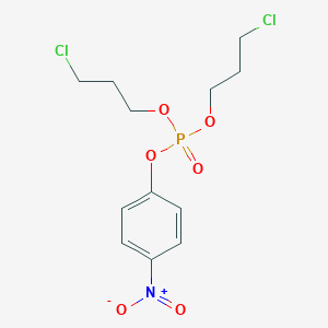 molecular formula C12H16Cl2NO6P B079735 Phosphoric acid, bis(3-chloropropyl) p-nitrophenyl ester CAS No. 14663-71-9