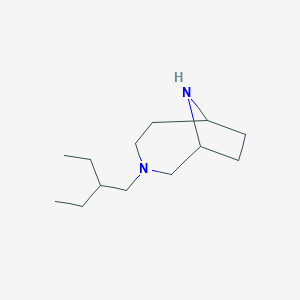 molecular formula C13H26N2 B7973903 3-(2-ethylbutyl)-3,9-diazabicyclo[4.2.1]nonane 