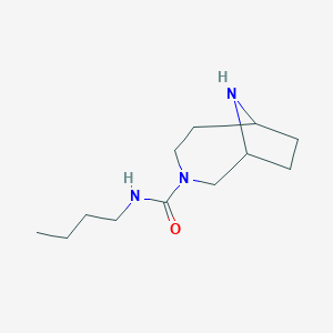 molecular formula C12H23N3O B7973909 N-butyl-3,9-diazabicyclo[4.2.1]nonane-3-carboxamide 