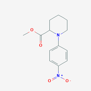 molecular formula C13H16N2O4 B7974090 Methyl 1-(4-nitrophenyl)piperidine-2-carboxylate 