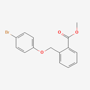 molecular formula C15H13BrO3 B7974449 Methyl 2-((4-bromophenoxy)methyl)benzoate 