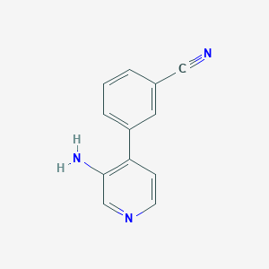 molecular formula C12H9N3 B7974614 3-(3-Aminopyridin-4-YL)benzonitrile 