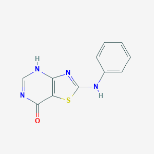 molecular formula C11H8N4OS B079747 2-anilino-6H-thiazolo[4,5-d]pyrimidin-7-one CAS No. 14998-02-8