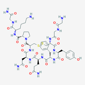 molecular formula C50H71N15O14S2 B079748 Vasopressin, N-(N-gly-gly)-8-lys- CAS No. 14943-47-6