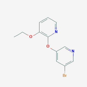 molecular formula C12H11BrN2O2 B7975003 2-((5-Bromopyridin-3-yl)oxy)-3-ethoxypyridine 