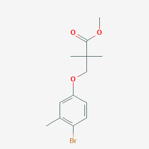 molecular formula C13H17BrO3 B7975361 Methyl 3-(4-bromo-3-methylphenoxy)-2,2-dimethylpropanoate 