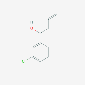 molecular formula C11H13ClO B7976178 1-(3-CHLORO-4-METHYLPHENYL)BUT-3-EN-1-OL 