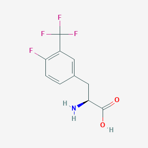 molecular formula C10H9F4NO2 B7976245 (2S)-2-Amino-3-[4-fluoro-3-(trifluoromethyl)phenyl]propanoic acid 