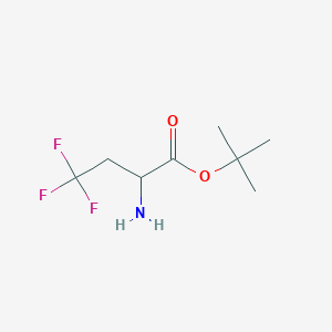 molecular formula C8H14F3NO2 B7976339 Tert-butyl 2-amino-4,4,4-trifluorobutanoate 
