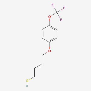 molecular formula C11H13F3O2S B7976592 4-[4-(Trifluoromethoxy)phenoxy]butane-1-thiol 