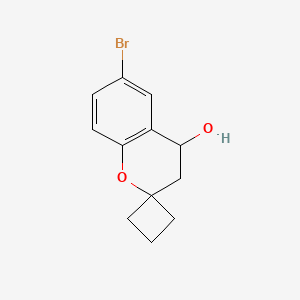 molecular formula C12H13BrO2 B7976753 6-Bromospiro[chromane-2,1'-cyclobutan]-4-ol 