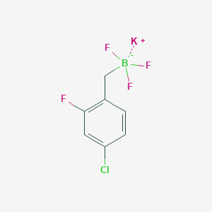 molecular formula C7H5BClF4K B7976793 Potassium (4-chloro-2-fluorobenzyl)trifluoroborate 