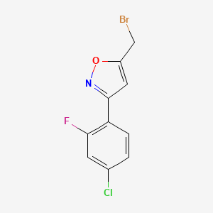 5-(Bromomethyl)-3-(4-chloro-2-fluorophenyl)-1,2-oxazole