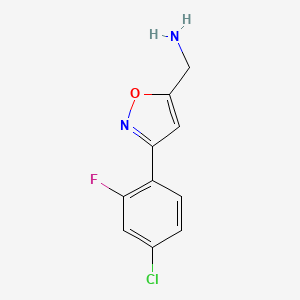 [3-(4-Chloro-2-fluorophenyl)-1,2-oxazol-5-yl]methanamine