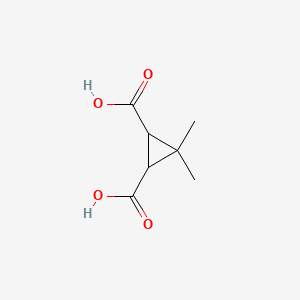 molecular formula C7H10O4 B7976832 3,3-Dimethylcyclopropane-1,2-dicarboxylic acid 