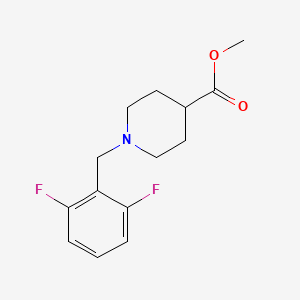 molecular formula C14H17F2NO2 B7976873 Methyl 1-[(2,6-difluorophenyl)methyl]piperidine-4-carboxylate 