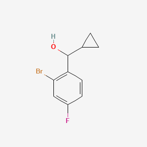 molecular formula C10H10BrFO B7977521 Cyclopropyl (2-bromo-4-fluorophenyl)methanol 