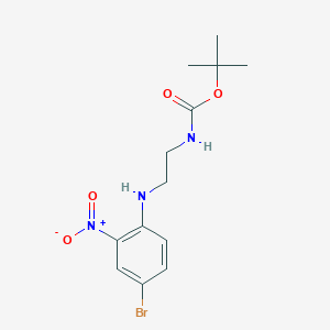 molecular formula C13H18BrN3O4 B7977627 Tert-butyl 2-(4-bromo-2-nitrophenylamino)ethylcarbamate 