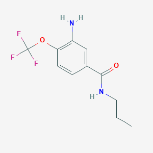 molecular formula C11H13F3N2O2 B7977696 3-Amino-N-propyl-4-(trifluoromethoxy)benzamide 