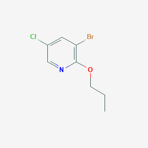 molecular formula C8H9BrClNO B7977796 3-Bromo-5-chloro-2-propoxypyridine 