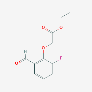 molecular formula C11H11FO4 B7978027 Ethyl 2-(2-fluoro-6-formylphenoxy)acetate 
