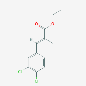 molecular formula C12H12Cl2O2 B7978242 Ethyl 3-(3,4-dichlorophenyl)-2-methylacrylate 
