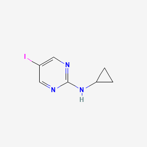 molecular formula C7H8IN3 B7978300 N-cyclopropyl-5-iodopyrimidin-2-amine 