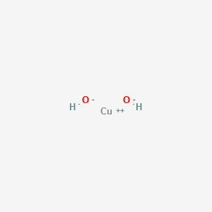 molecular formula CuH2O2 B079786 Cupric hydroxide CAS No. 12125-21-2