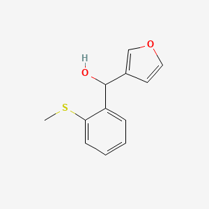 molecular formula C12H12O2S B7978655 Furan-3-yl(2-(methylthio)phenyl)methanol CAS No. 1443350-04-6