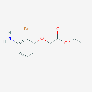 molecular formula C10H12BrNO3 B7978844 Ethyl 2-(3-amino-2-bromophenoxy)acetate 