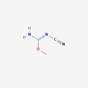 molecular formula C3H5N3O B079789 methyl N'-cyanocarbamimidate CAS No. 13947-83-6