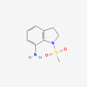 molecular formula C9H12N2O2S B7979026 1-(Methylsulfonyl)indolin-7-amine 