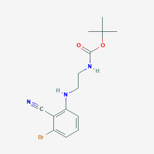 molecular formula C14H18BrN3O2 B7979048 tert-butyl N-[2-(3-bromo-2-cyanoanilino)ethyl]carbamate 