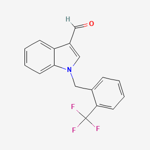 molecular formula C17H12F3NO B7979265 1-[2-(trifluoromethyl)benzyl]-1H-indole-3-carbaldehyde CAS No. 192997-18-5