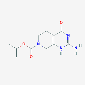 molecular formula C11H16N4O3 B7979337 propan-2-yl 2-amino-4-oxo-1,5,6,8-tetrahydropyrido[3,4-d]pyrimidine-7-carboxylate 