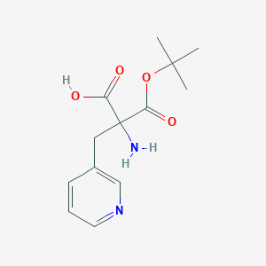 molecular formula C13H18N2O4 B7979561 2-((tert-Butoxycarbonyl)amino)-3-(pyridin-3-yl)propanoic acid 