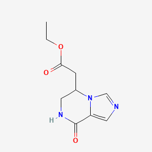 molecular formula C10H13N3O3 B7979583 Ethyl 2-{8-oxo-5H,6H,7H,8H-imidazo[1,5-A]pyrazin-5-YL}acetate 