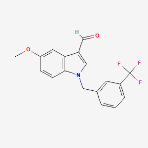 5-methoxy-1-[3-(trifluoromethyl)benzyl]-1H-indole-3-carbaldehyde