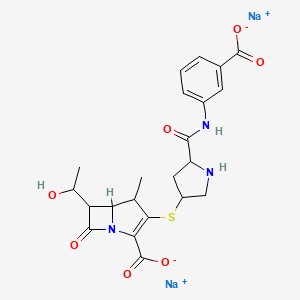 Disodium;3-[5-[(3-carboxylatophenyl)carbamoyl]pyrrolidin-3-yl]sulfanyl-6-(1-hydroxyethyl)-4-methyl-7-oxo-1-azabicyclo[3.2.0]hept-2-ene-2-carboxylate