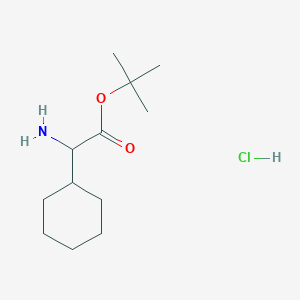 molecular formula C12H24ClNO2 B7979701 Tert-butyl 2-amino-2-cyclohexylacetate hydrochloride 