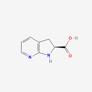 molecular formula C8H8N2O2 B7979833 (S)-2,3-Dihydro-1H-pyrrolo[2,3-b]pyridine-2-carboxylic acid CAS No. 849050-02-8
