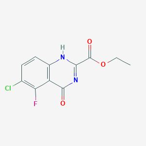 molecular formula C11H8ClFN2O3 B7979997 ethyl 6-chloro-5-fluoro-4-oxo-1H-quinazoline-2-carboxylate 