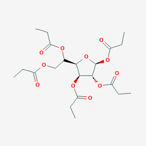 molecular formula C21H32O11 B7980104 beta-D-xylo-Hexofuranose, pentapropanoate, (5xi)- (9CI) 
