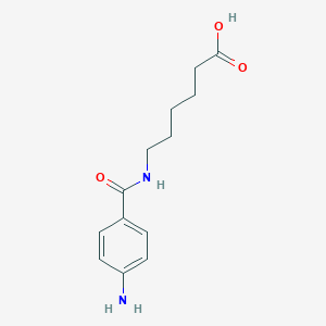 molecular formula C13H18N2O3 B079802 6-(4-Aminobenzamido)hexanoic acid CAS No. 14604-65-0