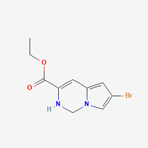 molecular formula C10H11BrN2O2 B7980202 Ethyl 6-bromo-1,2-dihydropyrrolo[1,2-c]pyrimidine-3-carboxylate 
