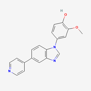 2-Methoxy-4-(5-(pyridin-4-YL)-1H-benzo[D]imidazol-1-YL)phenol
