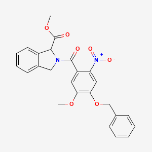 Methyl 2-(4-(benzyloxy)-5-methoxy-2-nitrobenzoyl)isoindoline-1-carboxylate