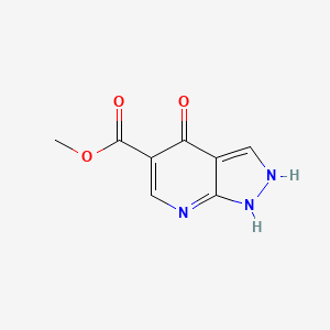 molecular formula C8H7N3O3 B7980605 methyl 4-oxo-1,2-dihydropyrazolo[3,4-b]pyridine-5-carboxylate 