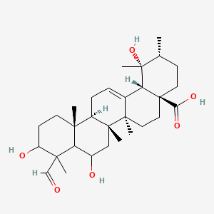 molecular formula C30H46O6 B7980697 3,6,19-Trihydroxy-23-oxo-12-ursen-28-oic acid 